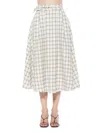 Alexia Admor Women's Eline Tweed Midi A Line Skirt In Ivory