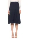 Alexia Admor Eliza Pleated Knit Skirt In Navy