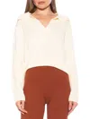 Alexia Admor Evander Retro Collared Sweater In Ivory