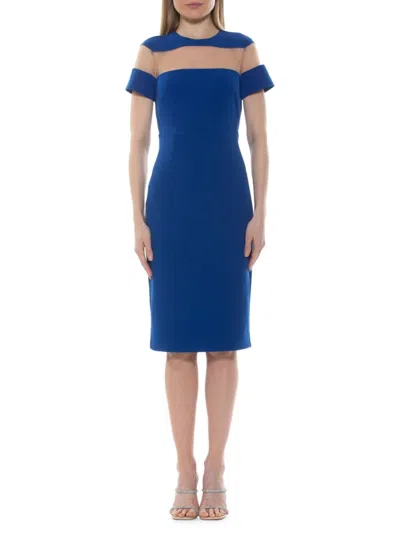 ALEXIA ADMOR WOMEN'S EVERLEIGH ILLUSION SHEATH DRESS