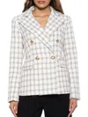 Alexia Admor Women's Farrah Checked Double Breasted Jacket In Ivory Plaid