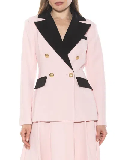 Alexia Admor Women's Farrah Double Breasted Blazer In Pink