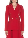 Alexia Admor Women's Farrah Double Breasted Blazer In Red