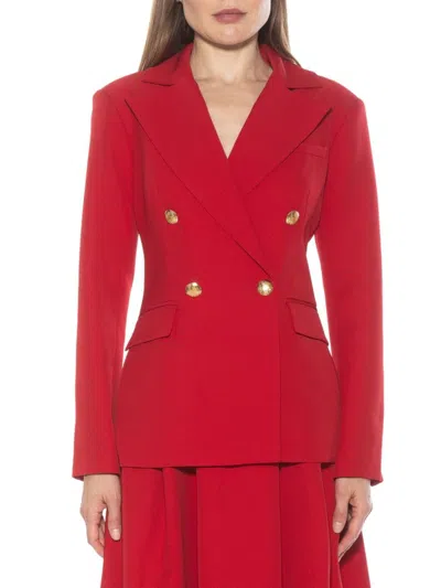 Alexia Admor Women's Farrah Double Breasted Blazer In Red