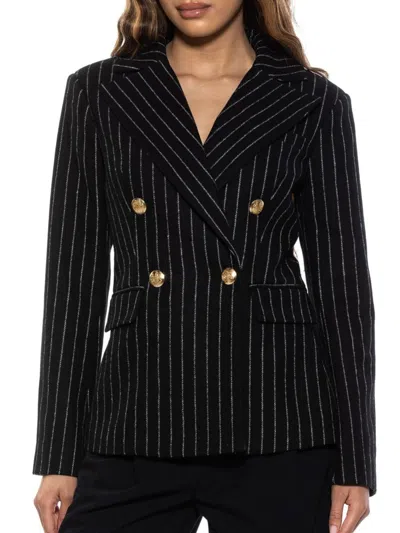 Alexia Admor Women's Farrah Striped Jacket In Black Stripe