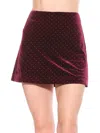 Alexia Admor Women's Finn Velvet Mini Skirt In Burgundy