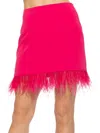Alexia Admor Women's Flora Ostrich Feather Mini Skirt In Hot Pink