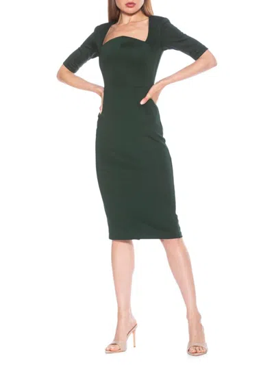 Alexia Admor Women's Freya Short Sleeve Sheath Dress In Green