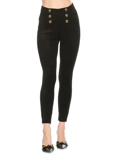 Alexia Admor Women's Freyja Faux Suede Leggings In Black