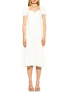 Alexia Admor Women's Gracie Floral Puff Sleeve Midi Dress In Ivory
