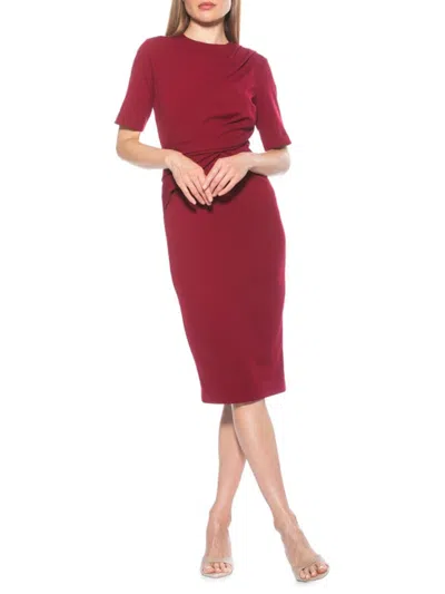 Alexia Admor Women's Harper Elbow Sleeve Sheath Dress In Cranberry