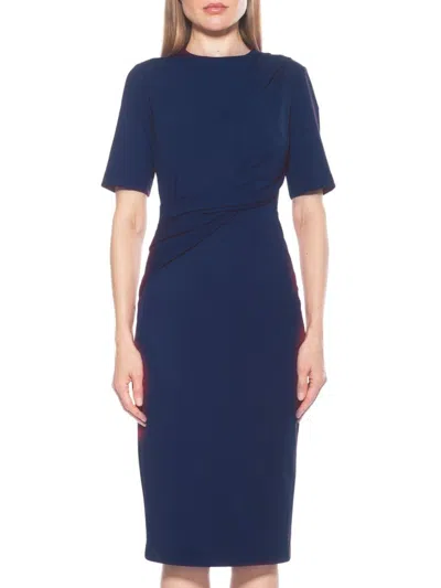 Alexia Admor Harper Dress In Navy