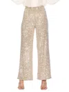 Alexia Admor Illy Wide Leg Sequin Pants In Silver