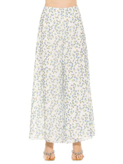 Alexia Admor Women's Imogen Floral Wide Leg Pants In Blue Ditzy