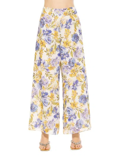 Alexia Admor Women's Imogen Floral Wide Leg Pants In Garden Rose