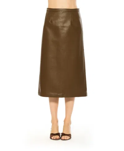 Alexia Admor Women's Isla Faux Leather Skirt In Brown
