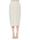Alexia Admor Jacki Stripe Midi Pencil Skirt In Green