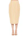 Alexia Admor Women's Jacki Striped Midi Pencil Skirt In Yellow
