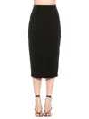 Alexia Admor Jayden Studded Velvet Midi Skirt In Black