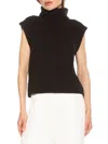 Alexia Admor Jaylani Sleeveless Turtleneck Sweater In Black