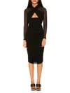 ALEXIA ADMOR WOMEN'S JENNA HALTERNECK CUTOUT RUCHED DRESS