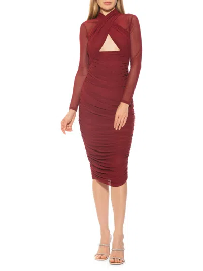 Alexia Admor Jenna Dress In Cranberry