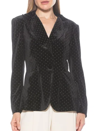 Alexia Admor Women's Kai Studded Velvet Blazer In Black