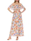 Alexia Admor Katya Off The Shoulder Maxi Dress In Orange Multi
