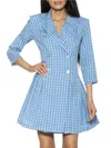 Alexia Admor Women's Kennedy Plaid Mini Blazer Dress In Blue