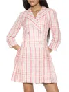 Alexia Admor Women's Kennedy Plaid Mini Blazer Dress In Pink Plaid