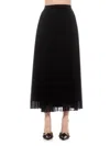 Alexia Admor Kesia Midi Chiffon Pleated Skirt In Black