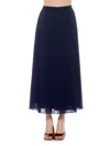 Alexia Admor Kesia Midi Chiffon Pleated Skirt In Navy