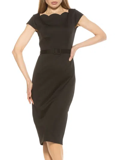 Alexia Admor Women's Lavinia Belted Midi Dress In Black