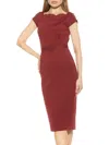 Alexia Admor Women's Lavinia Belted Midi Dress In Burgundy