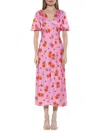 ALEXIA ADMOR WOMEN'S LORELEI FLORAL BUBBLE SLEEVE MIDI DRESS