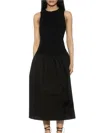 Alexia Admor Women's Lyle Floral Drop Waist Midi Dress In Black