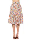 ALEXIA ADMOR WOMEN'S MABEL FLORAL A LINE MIDI SKIRT