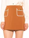 Alexia Admor Mila Pocket Miniskirt In Camel