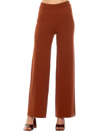 Alexia Admor Women's Miles High Rise Wide Leg Pants In Brown