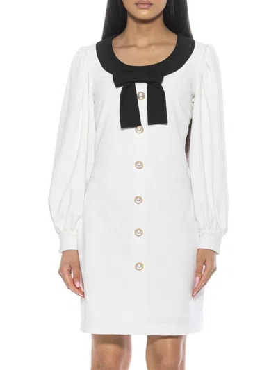 Alexia Admor Women's Miyako Bow Mini Shift Dress In Ivory