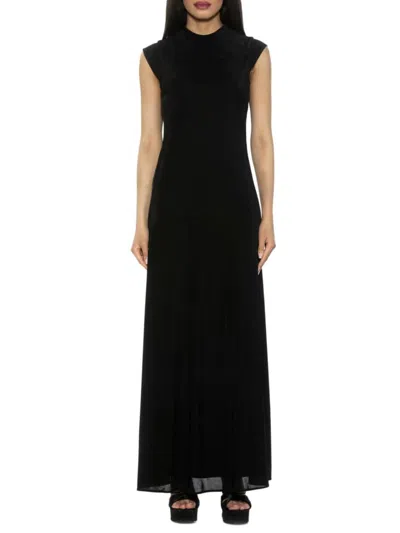 Alexia Admor Women's Nalani Cap Sleeve Maxi Sheath Dress In Black