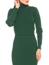 Alexia Admor Women's Nova Turtleneck Cable Knit Sweater In Midnight Green