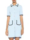 Alexia Admor Odette Knit Shirtdress In Halogen Blue