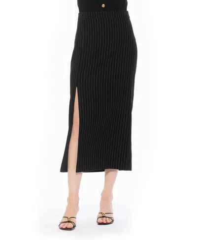 Alexia Admor Women's Onyx Striped Skirt In Black