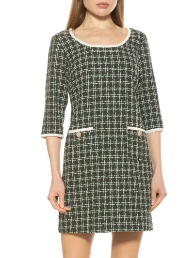 Alexia Admor Women's Orla Contrast Edge Mini Dress In Green Plaid