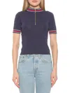 Alexia Admor Women's Phoebe Quarter Zip Sweater In Navy