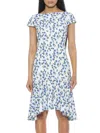 Alexia Admor Women's Renata Fit And Flare Dress In Blue Ditzy