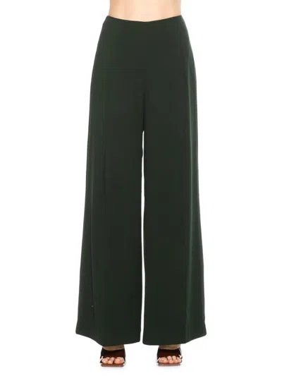 Alexia Admor Women's Rover Crepe Wide Leg Pants In Green