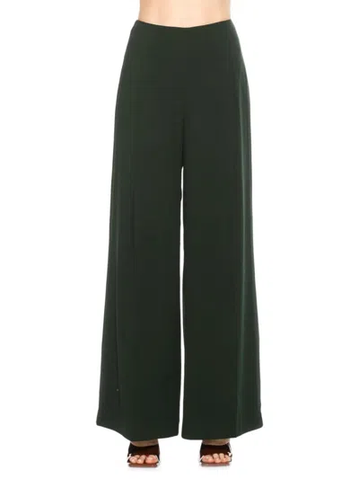 Alexia Admor Women's Rover Crepe Wide Leg Pants In Emerald