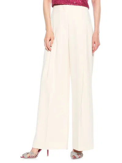 Alexia Admor Rover Mid Rise Wide Leg Pants In Ivory
